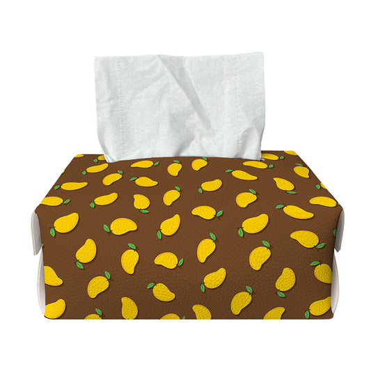 Cute Mango Pattern Print Rectangle Tissue Box Cover