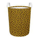 Cute Mango Pattern Print Round Laundry Basket