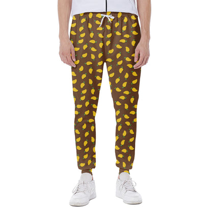 Cute Mango Pattern Print Scuba Joggers