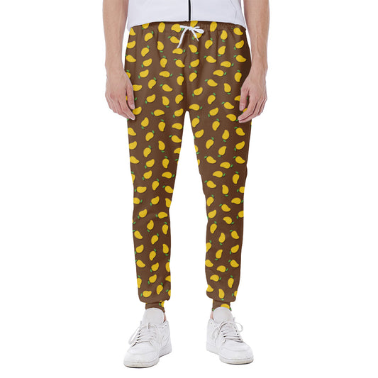 Cute Mango Pattern Print Scuba Joggers