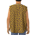 Cute Mango Pattern Print Sleeveless Baseball Jersey