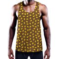 Cute Mango Pattern Print Men's Workout Tank Top