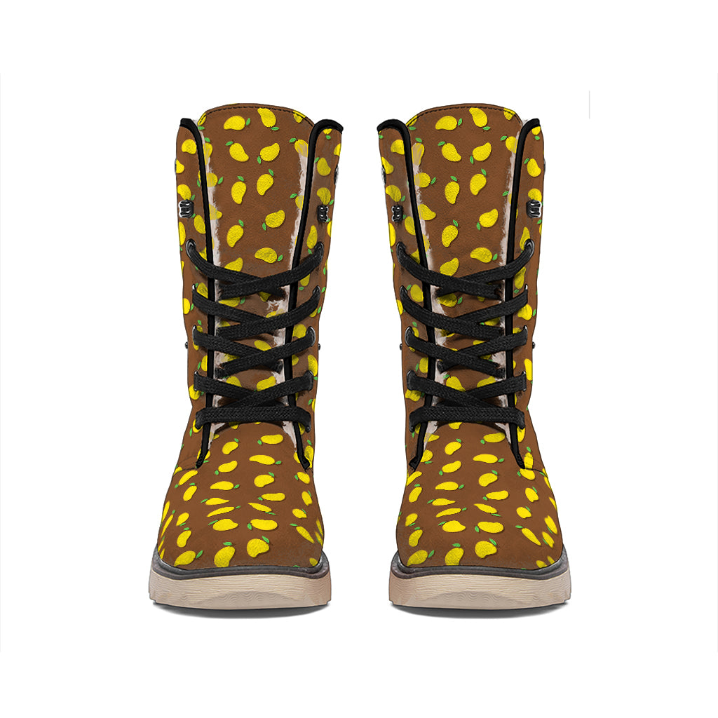 Cute Mango Pattern Print Winter Boots
