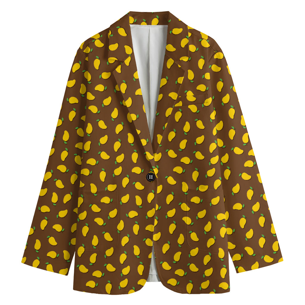 Cute Mango Pattern Print Women's Blazer