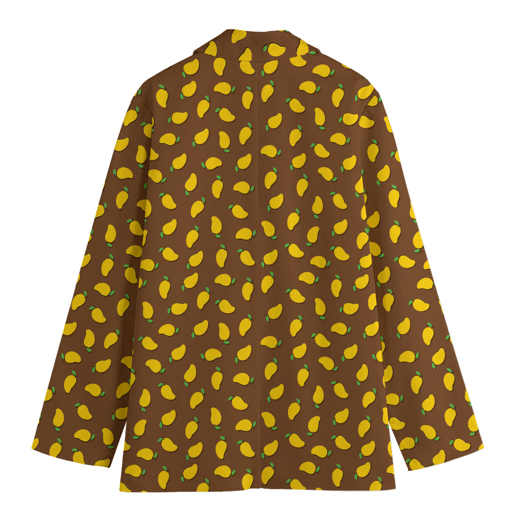Cute Mango Pattern Print Women's Cotton Blazer