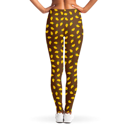 Cute Mango Pattern Print Women's Leggings