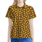 Cute Mango Pattern Print Women's Polo Shirt