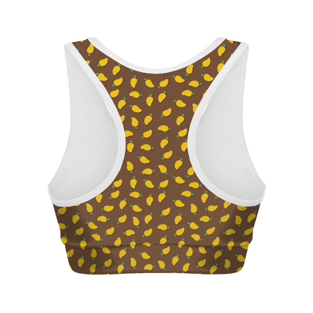 Cute Mango Pattern Print Women's Sports Bra