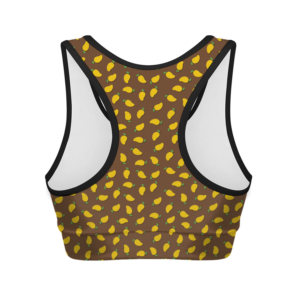 Cute Mango Pattern Print Women's Sports Bra