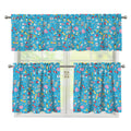 Cute Medical Pattern Print 3 Piece Kitchen Curtains