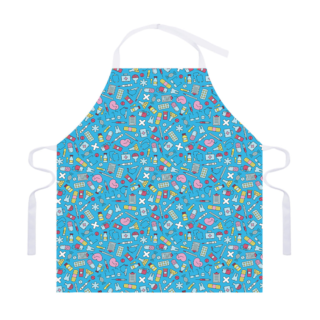 Cute Medical Pattern Print Adjustable Apron