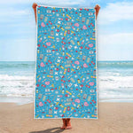 Cute Medical Pattern Print Beach Towel