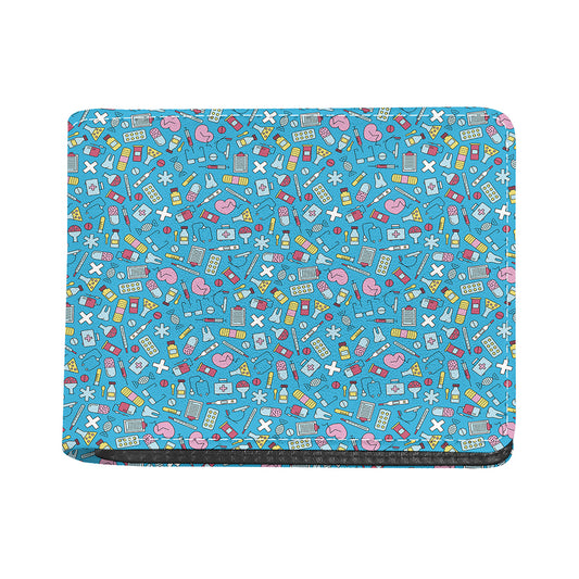 Cute Medical Pattern Print Bifold Wallet