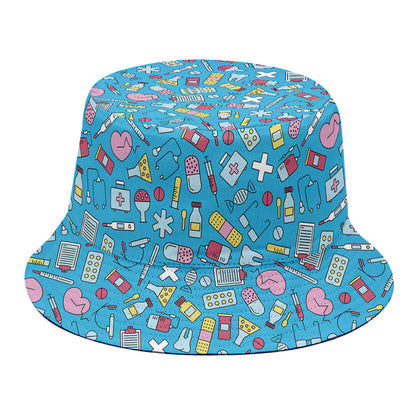 Cute Medical Pattern Print Bucket Hat