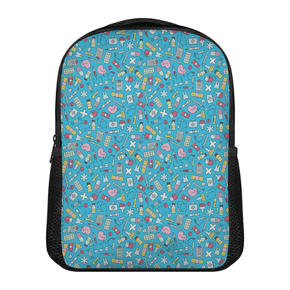 Cute Medical Pattern Print Casual Backpack