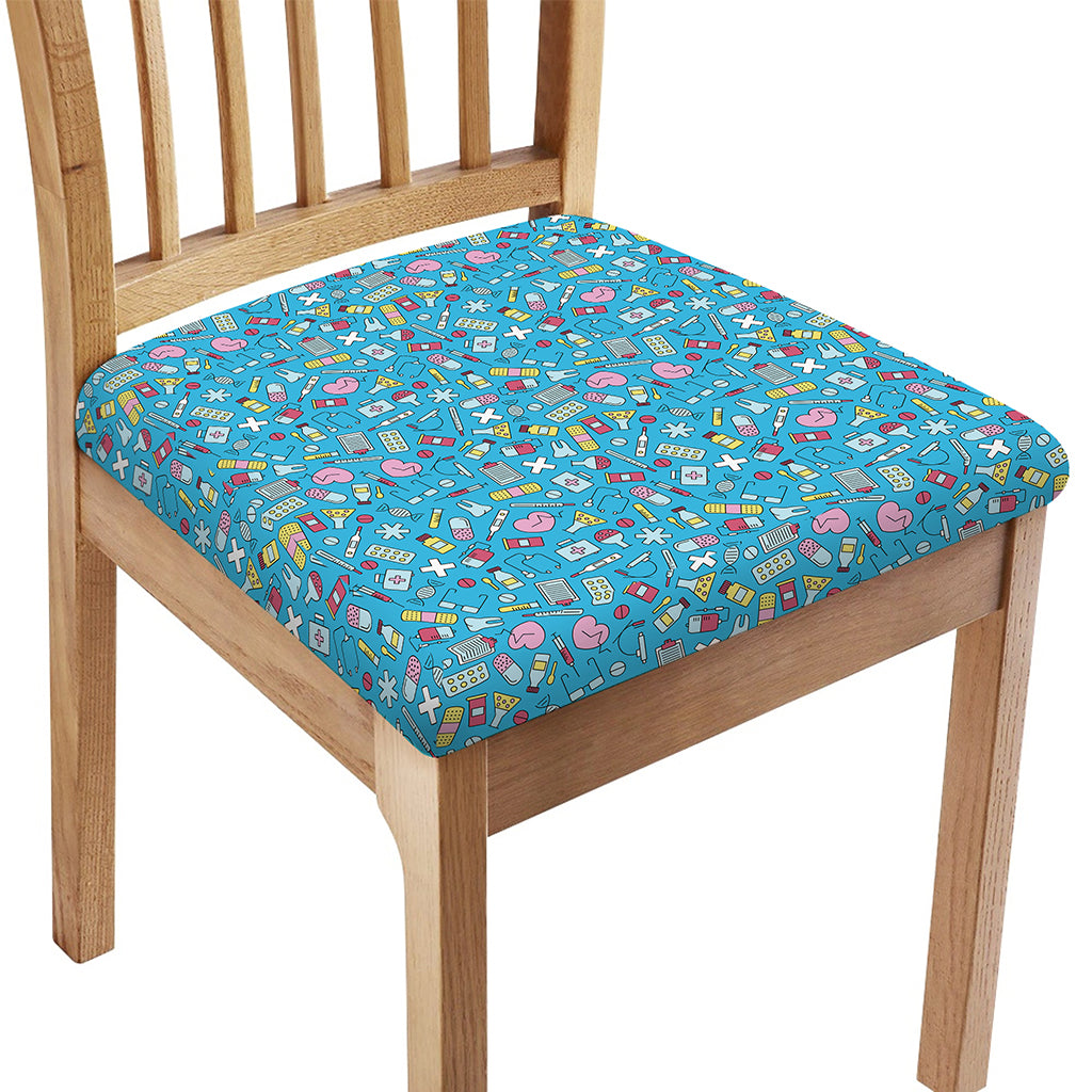Cute Medical Pattern Print Chair Cushion Cover