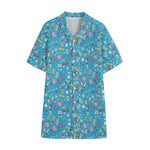 Cute Medical Pattern Print Cotton Hawaiian Shirt
