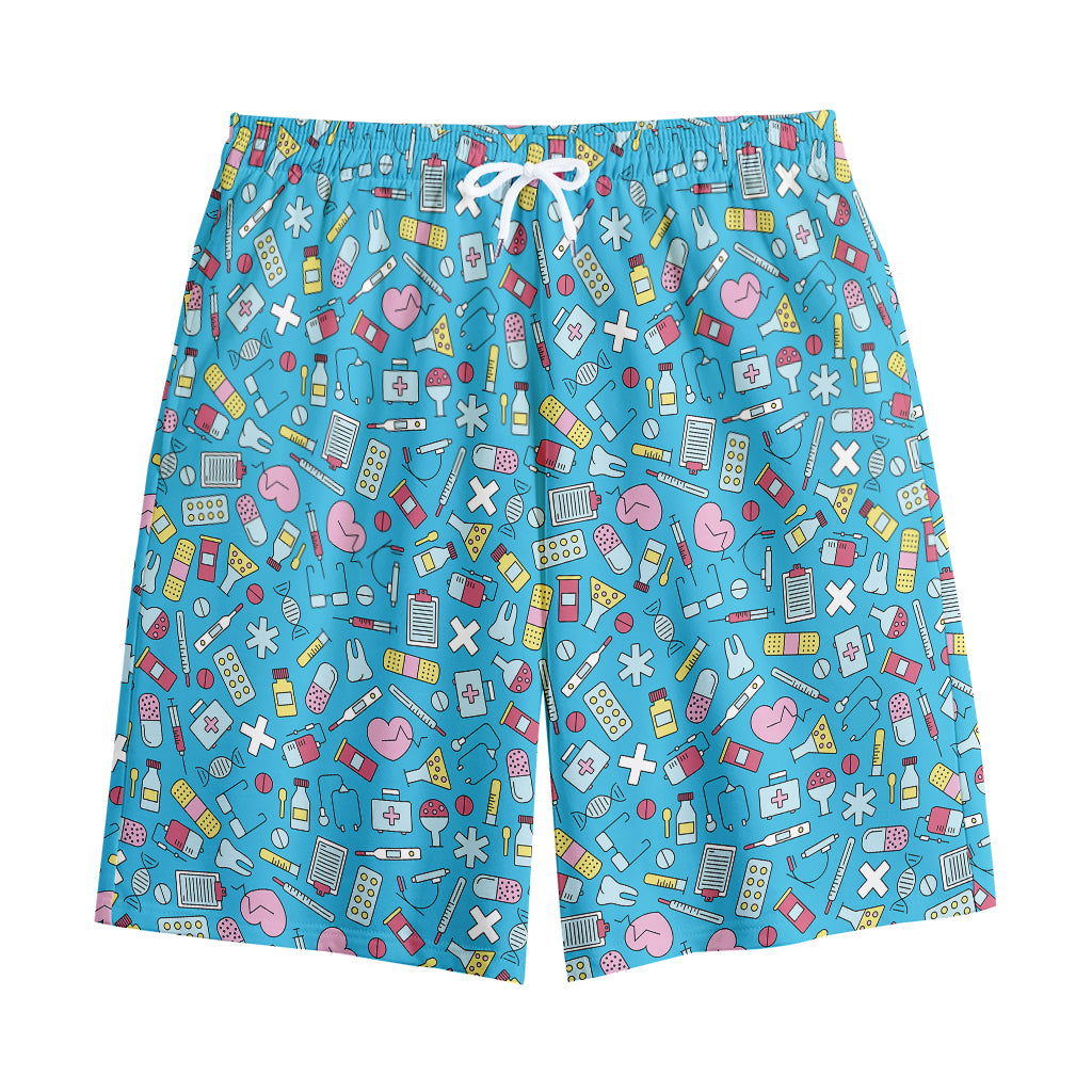 Cute Medical Pattern Print Cotton Shorts
