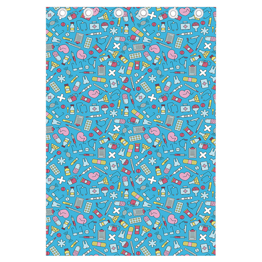 Cute Medical Pattern Print Curtain