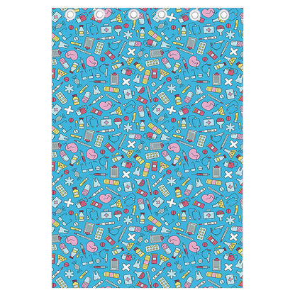 Cute Medical Pattern Print Curtain