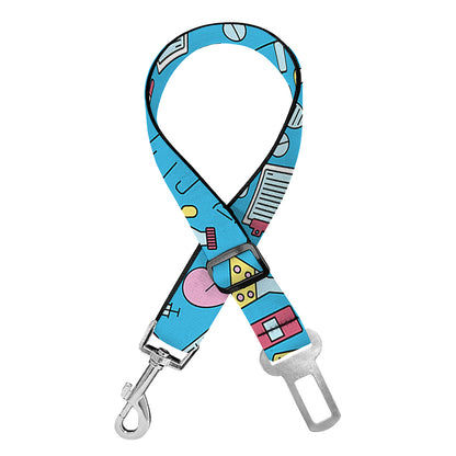 Cute Medical Pattern Print Dog Seat Belt