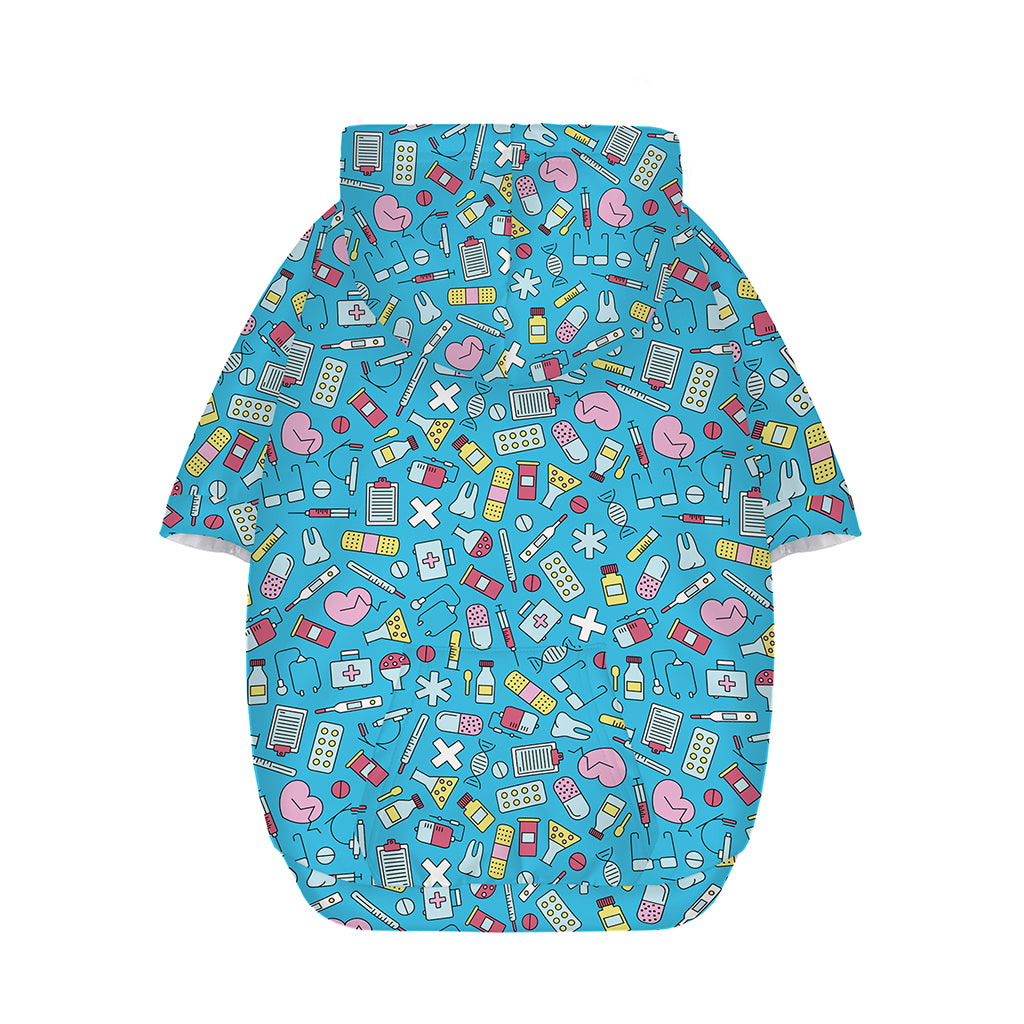 Cute Medical Pattern Print Dog Zip Up Hoodie