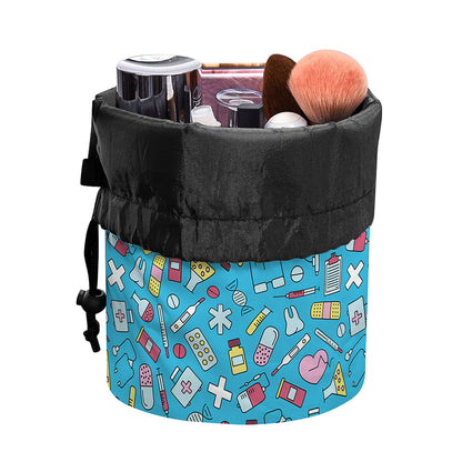 Cute Medical Pattern Print Drawstring Makeup Bag