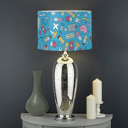 Cute Medical Pattern Print Drum Lamp Shade