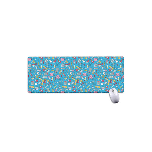 Cute Medical Pattern Print Extended Mouse Pad