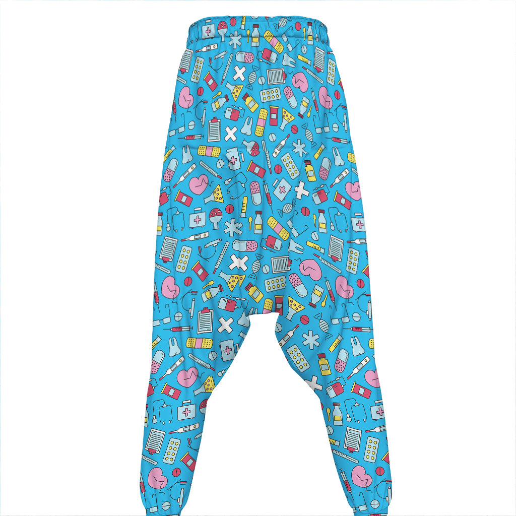 Cute Medical Pattern Print Hammer Pants