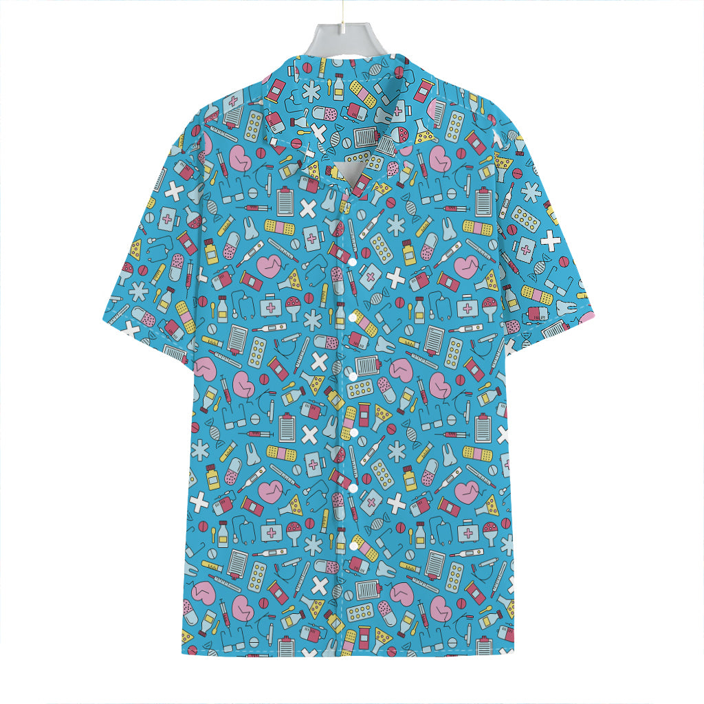Cute Medical Pattern Print Hawaiian Shirt