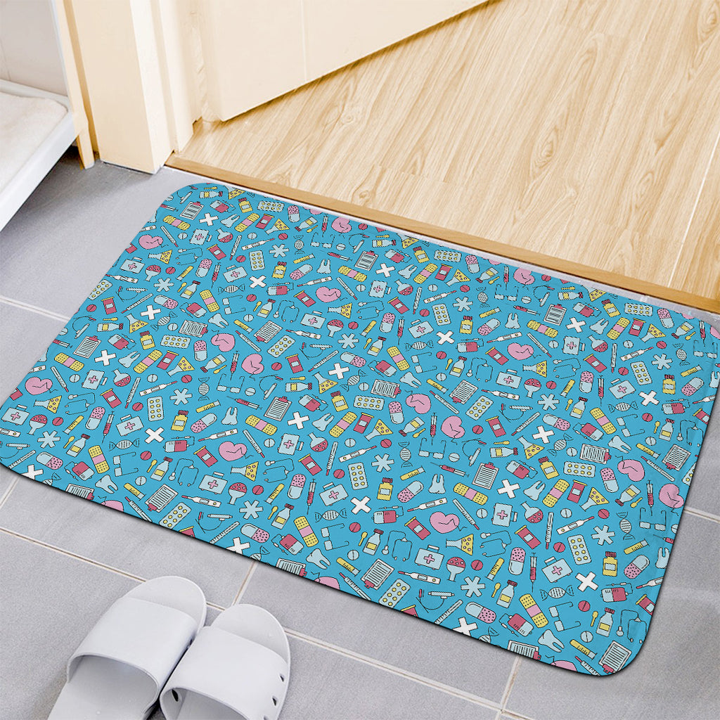 Cute Medical Pattern Print Indoor Door Mat