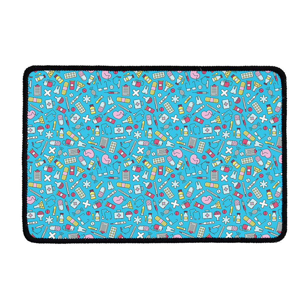 Cute Medical Pattern Print Kitchen Mat
