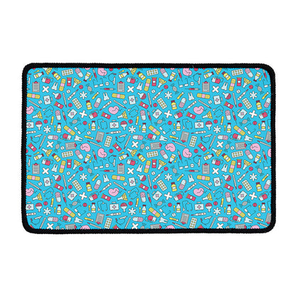 Cute Medical Pattern Print Kitchen Mat