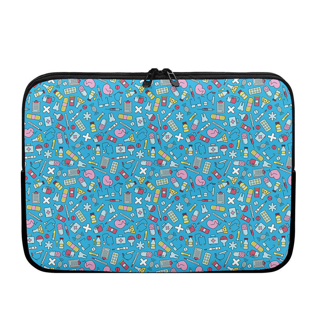 Cute Medical Pattern Print Laptop Sleeve