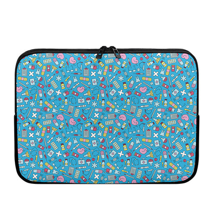 Cute Medical Pattern Print Laptop Sleeve