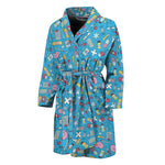 Cute Medical Pattern Print Men's Bathrobe