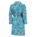 Cute Medical Pattern Print Men's Bathrobe
