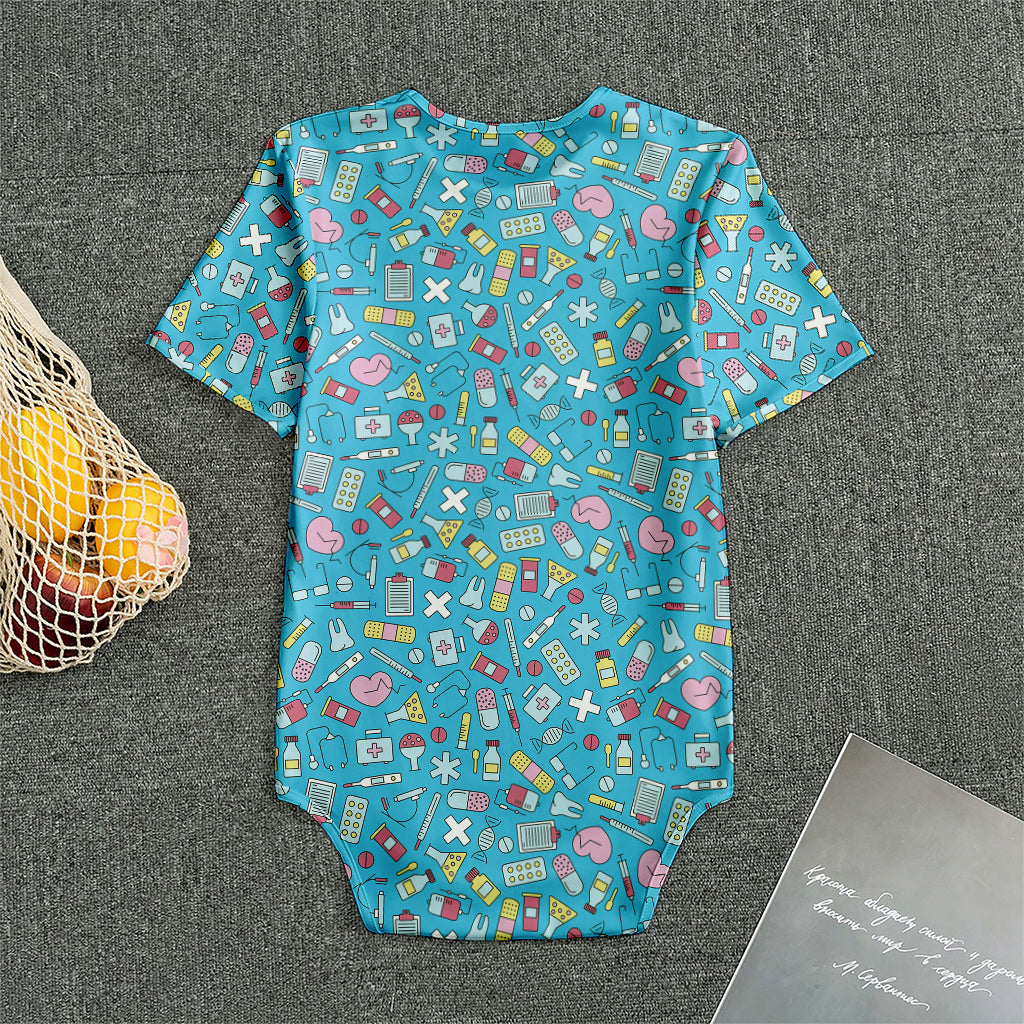 Cute Medical Pattern Print Men's Bodysuit