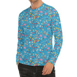 Cute Medical Pattern Print Men's Long Sleeve Rash Guard