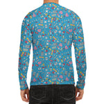 Cute Medical Pattern Print Men's Long Sleeve Rash Guard