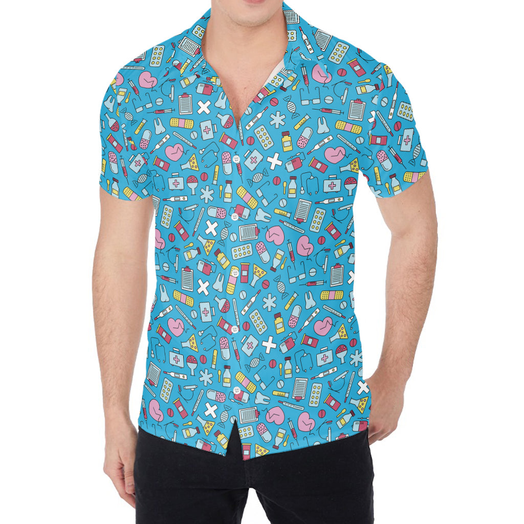 Cute Medical Pattern Print Men's Shirt