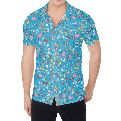 Cute Medical Pattern Print Men's Shirt