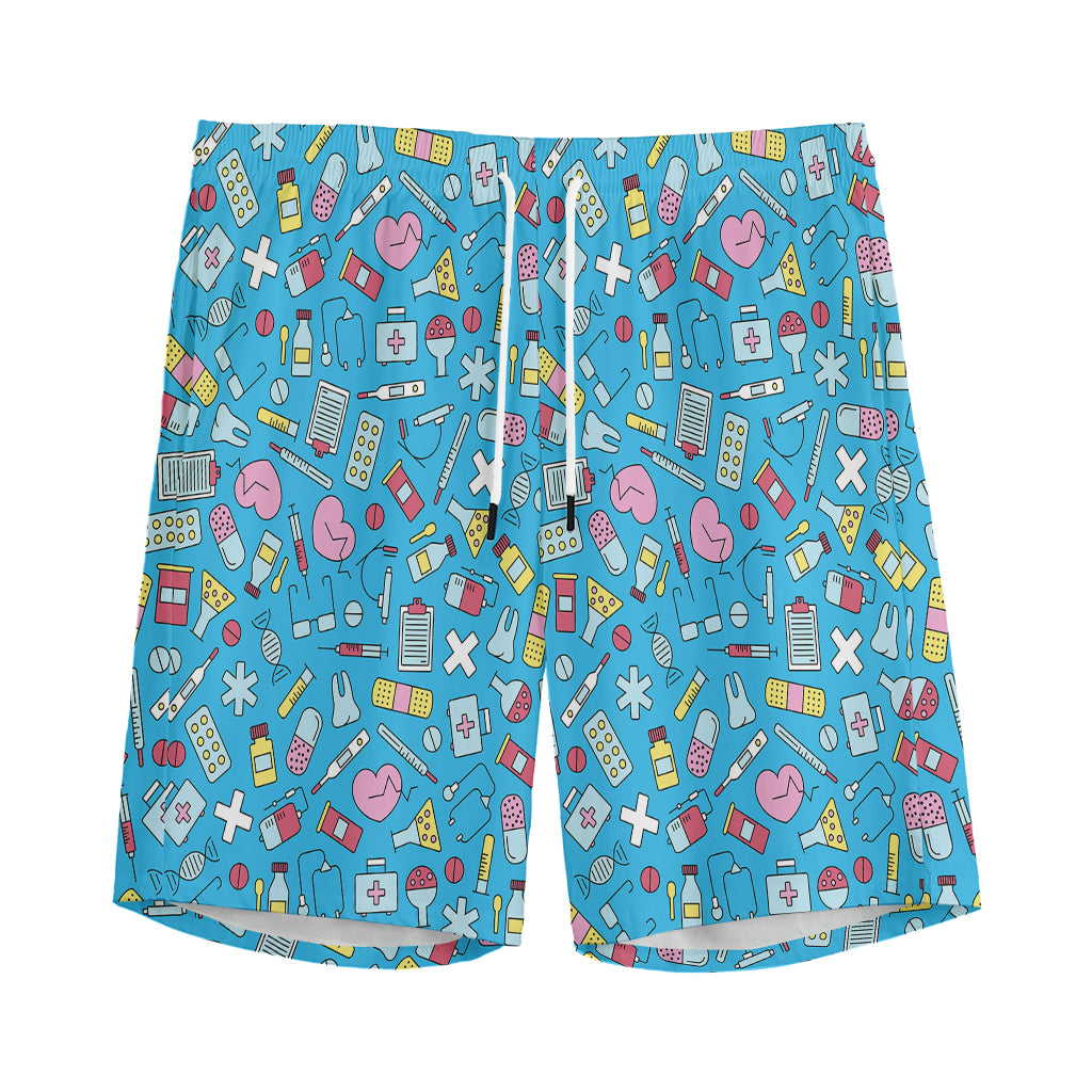 Cute Medical Pattern Print Men's Sports Shorts