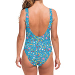 Cute Medical Pattern Print One Piece Swimsuit