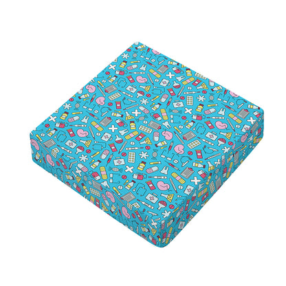 Cute Medical Pattern Print Outdoor Seat Cushion Cover