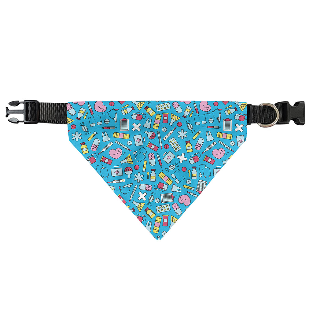 Cute Medical Pattern Print Over The Collar Dog Bandana