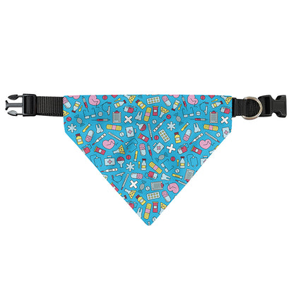 Cute Medical Pattern Print Over The Collar Dog Bandana