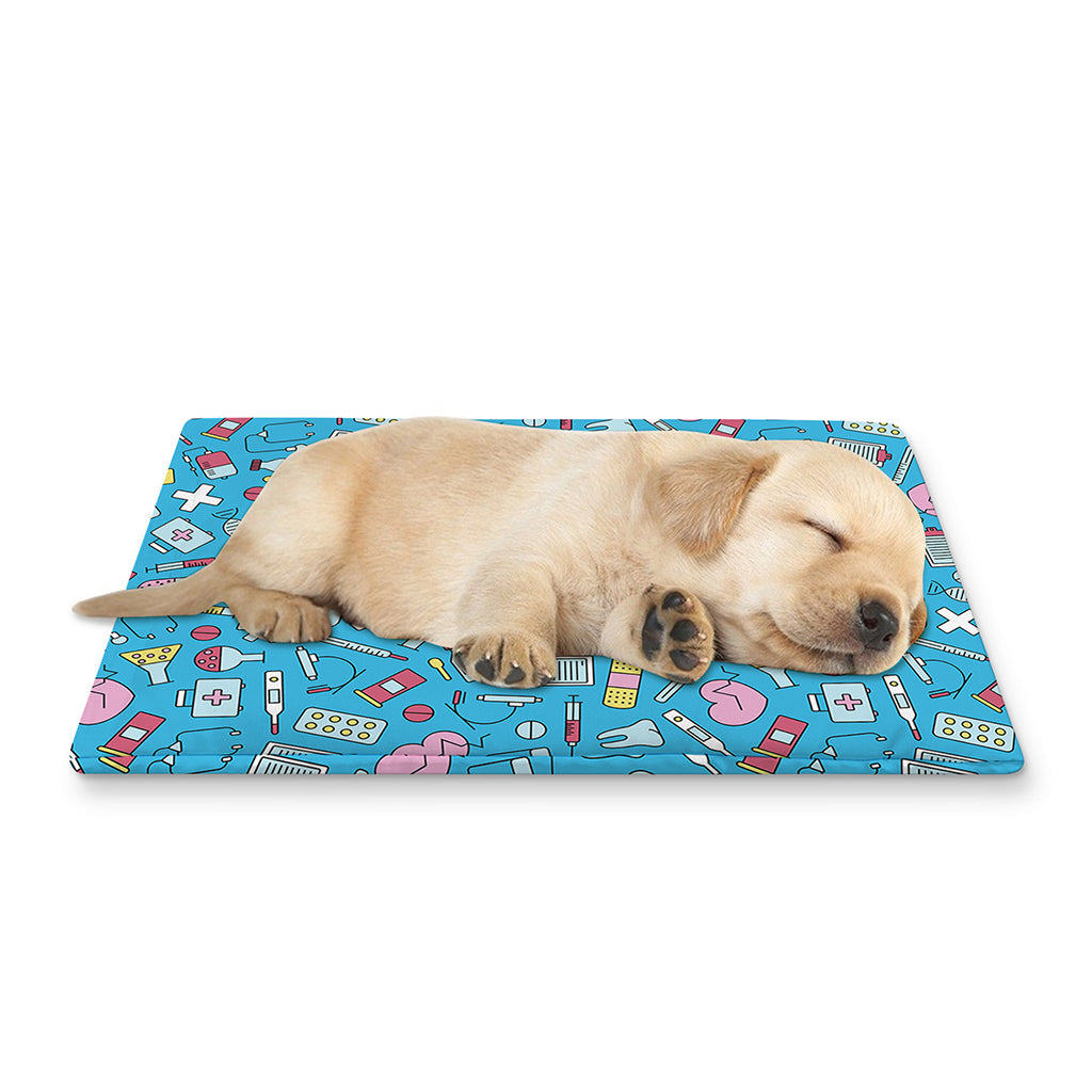 Cute Medical Pattern Print Pet Cooling Mat Cover