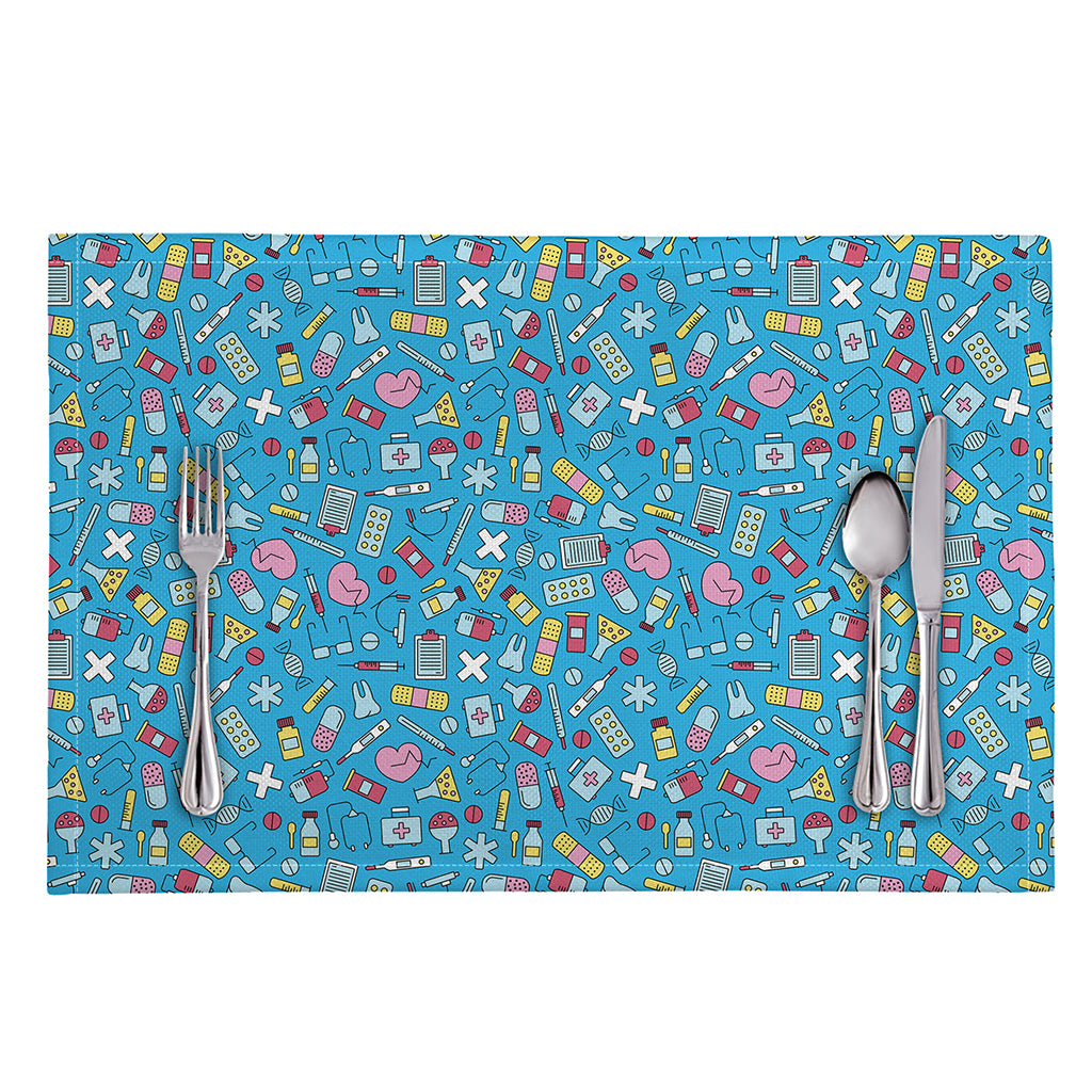 Cute Medical Pattern Print Placemat